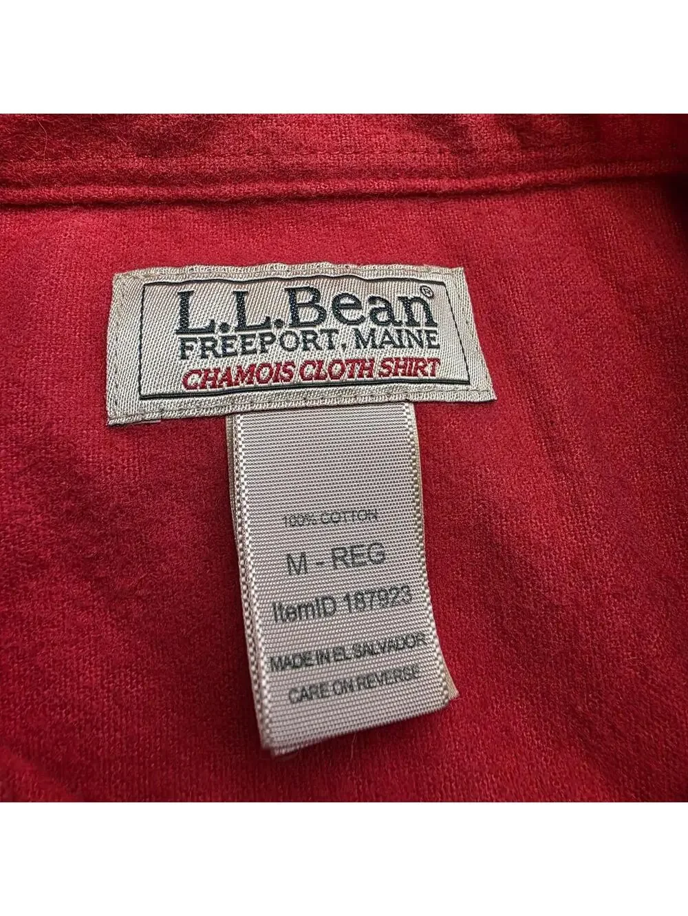 L.L. Bean Red Men’s Casual Button Down Shirt